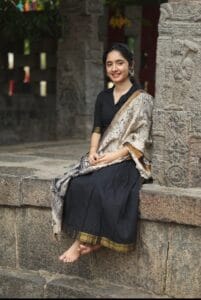 Banarasi Silk Traditional Kurta Skirt Dupatta Set for Women