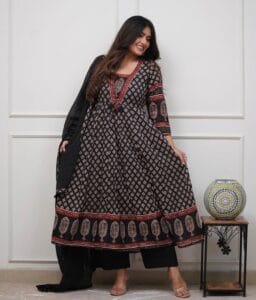 Premium Heavy Black Ethnic Anarkali Kurta Set with Dupatta